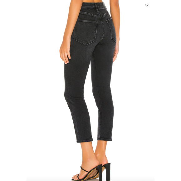 AGOLDE High Rise Riley Straight Leg Jeans Black 29 - Picture 2 of 12
